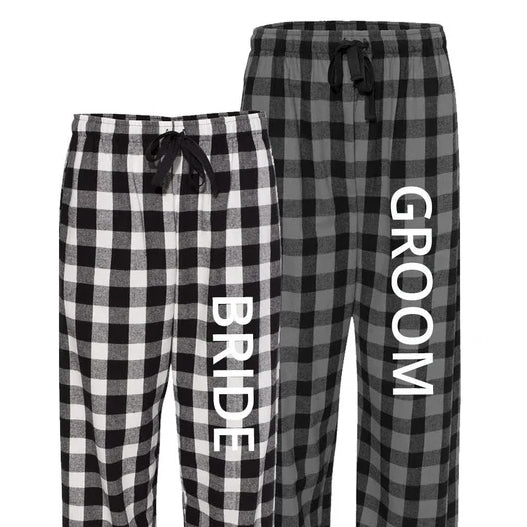 Bride and Groom Flannel Pajama Set – Classy Bride