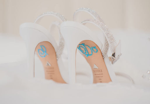  Something BlueI Do Rhinestone Stickers for Bridal Shoes -  Designed for Wedding Bride Shoes : Clothing, Shoes & Jewelry