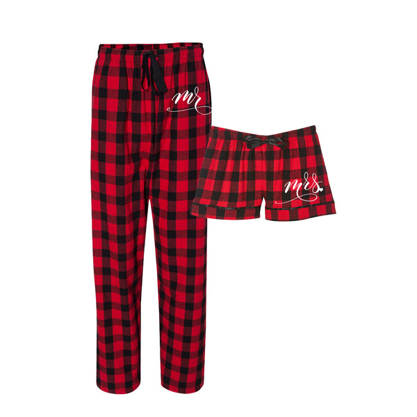 Personalized Flannels, Bride and Groom Pajamas, Mr. and Mrs. Flannels ...