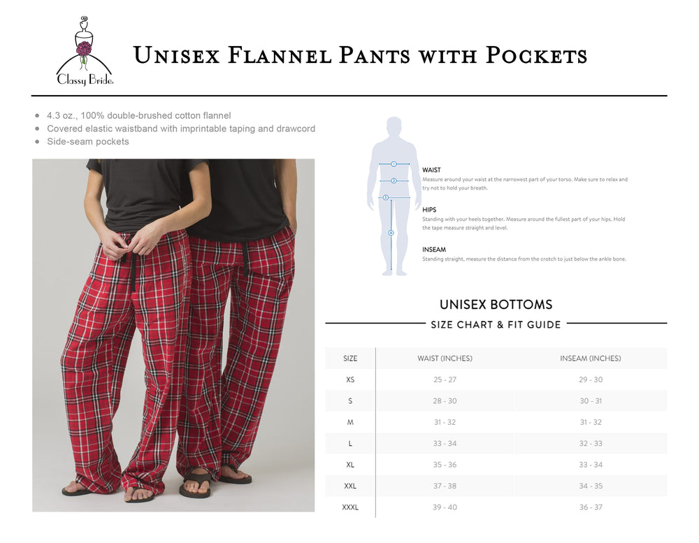 Mr. and Mrs. Personalized Flannel Pajamas