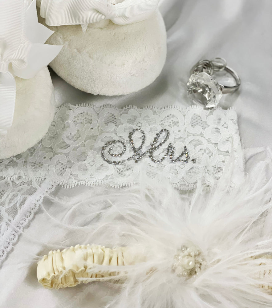 Classy Bride?s Wedding Underwear Bedazzled Bridal Lingerie for Women -  White 