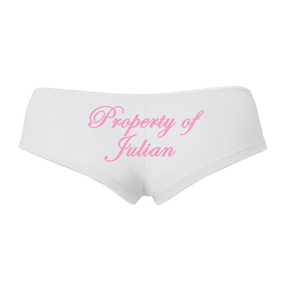 Personalised Mrs (your name) print ladies boyshorts, underwear 3