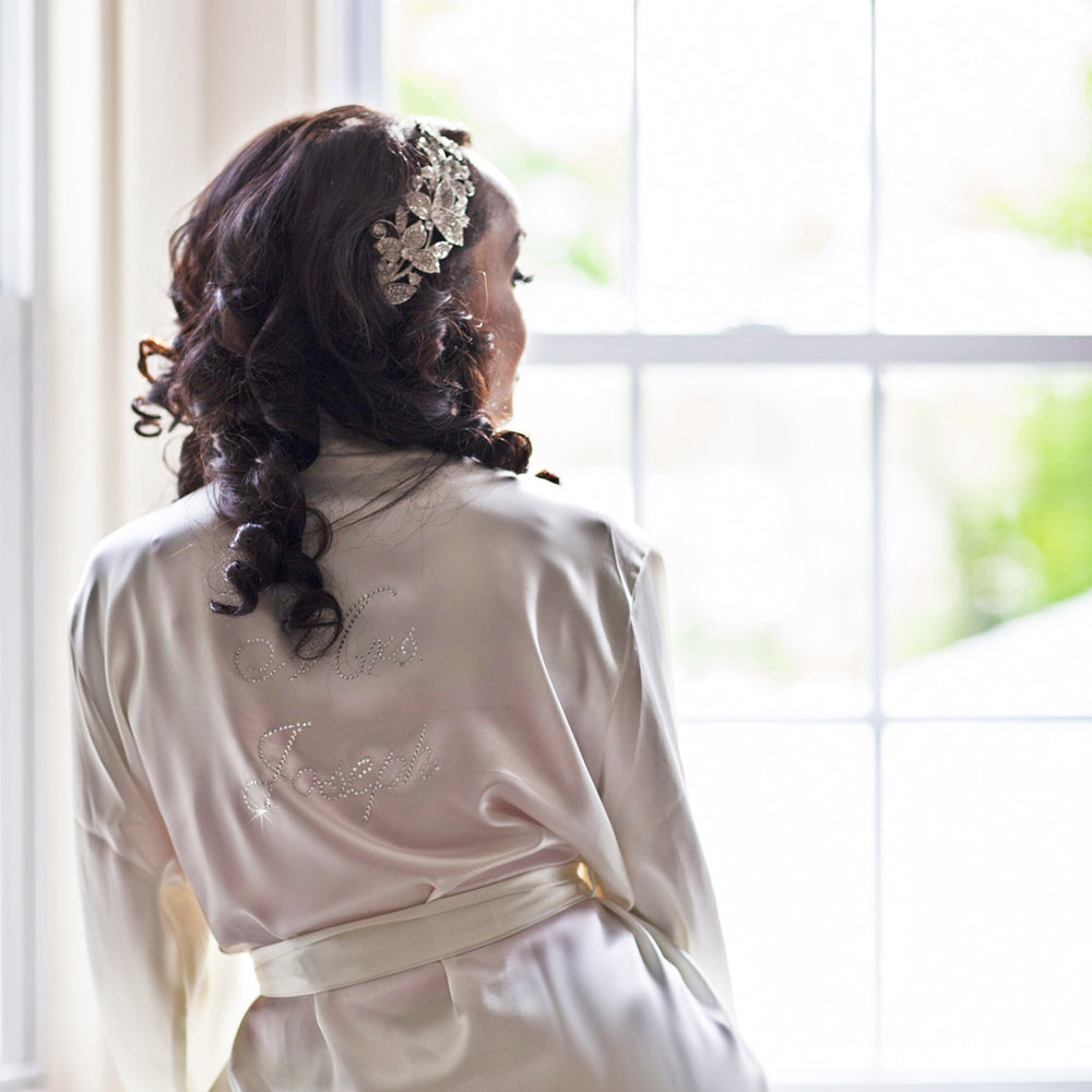 Rhinestone Bridal Party Robes, Wedding Day Robes, Rhinestone Robes – Classy  Bride