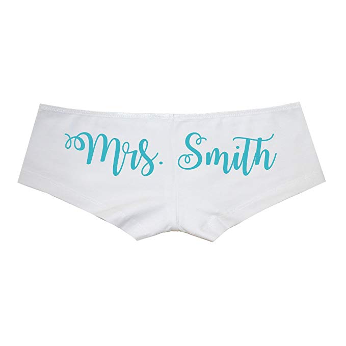 Personalized Mrs. Bridal Boyshorts, Bridal Underwear, Bridal